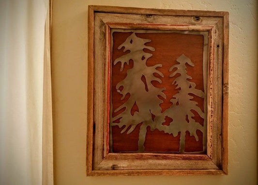 Framed Pine Trees